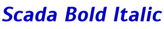 Scada Bold Italic font